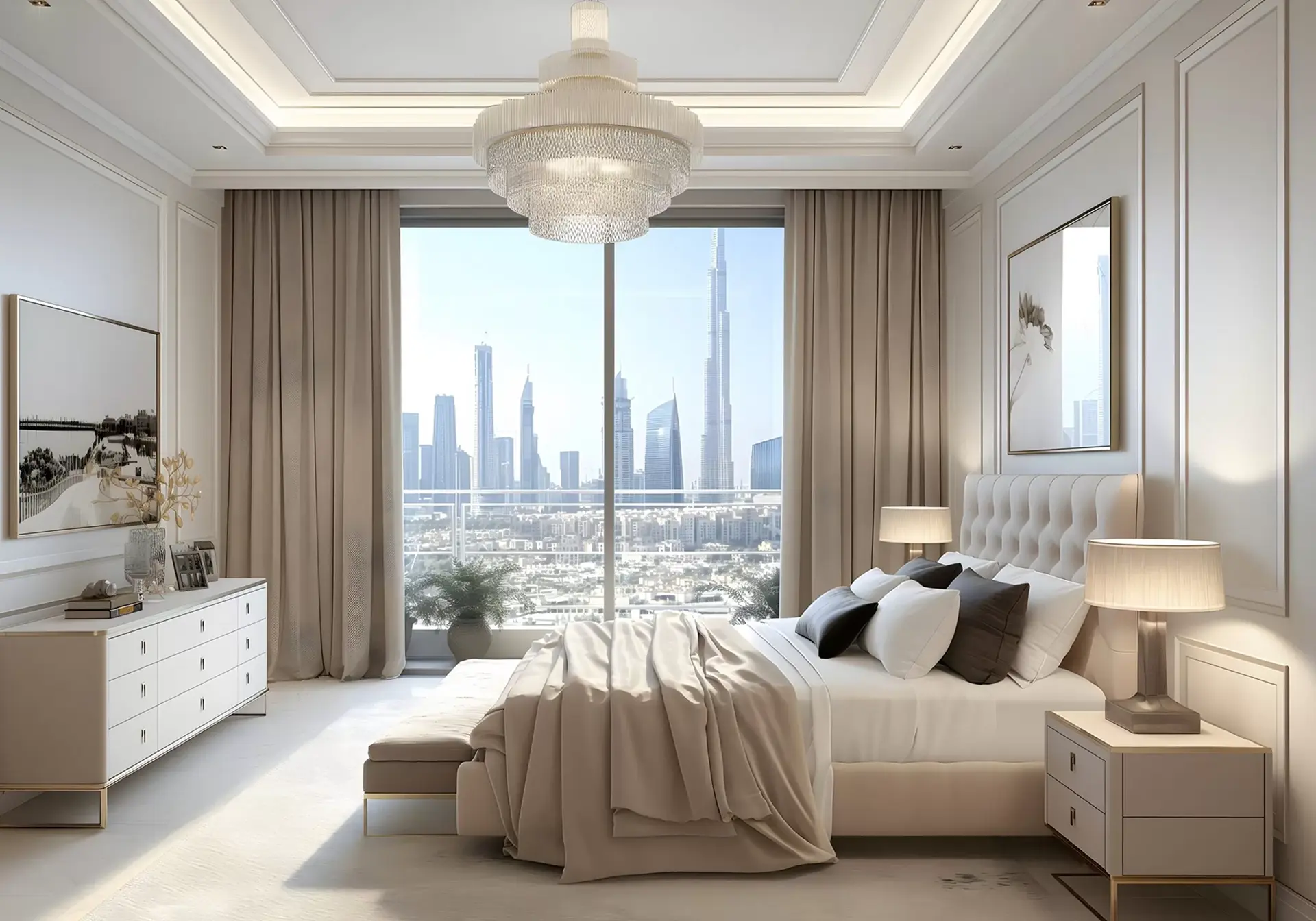 Skyline and Burj Khalifa views