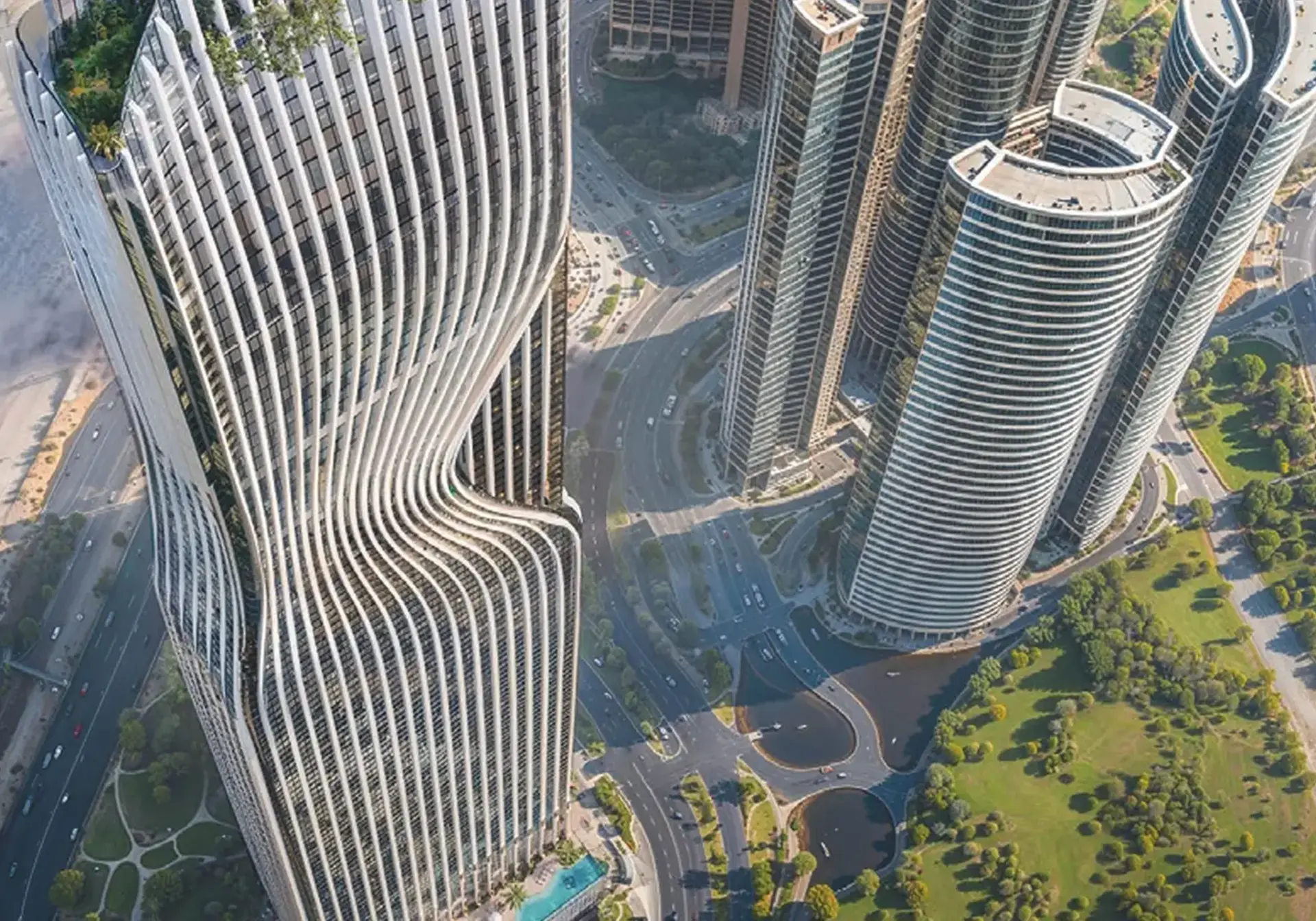 Grand double-height interiors